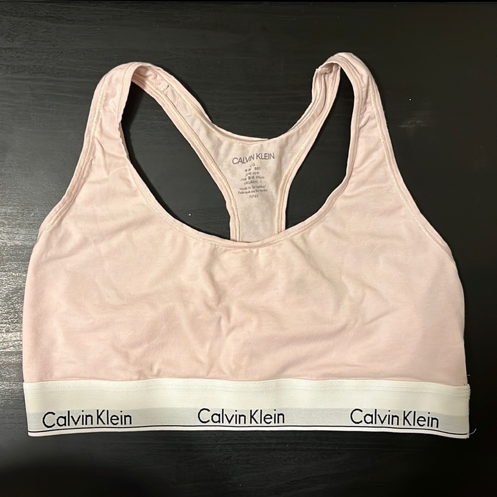 Light Pink Calvin Klein Bralette size: L